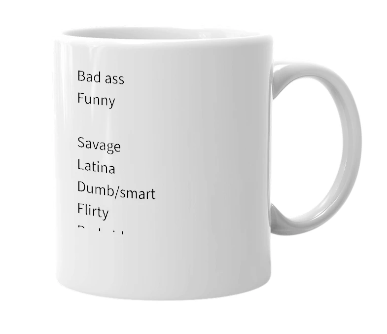 White mug with the definition of 'Janae'