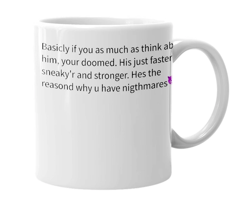 White mug with the definition of 'papa sneaky'