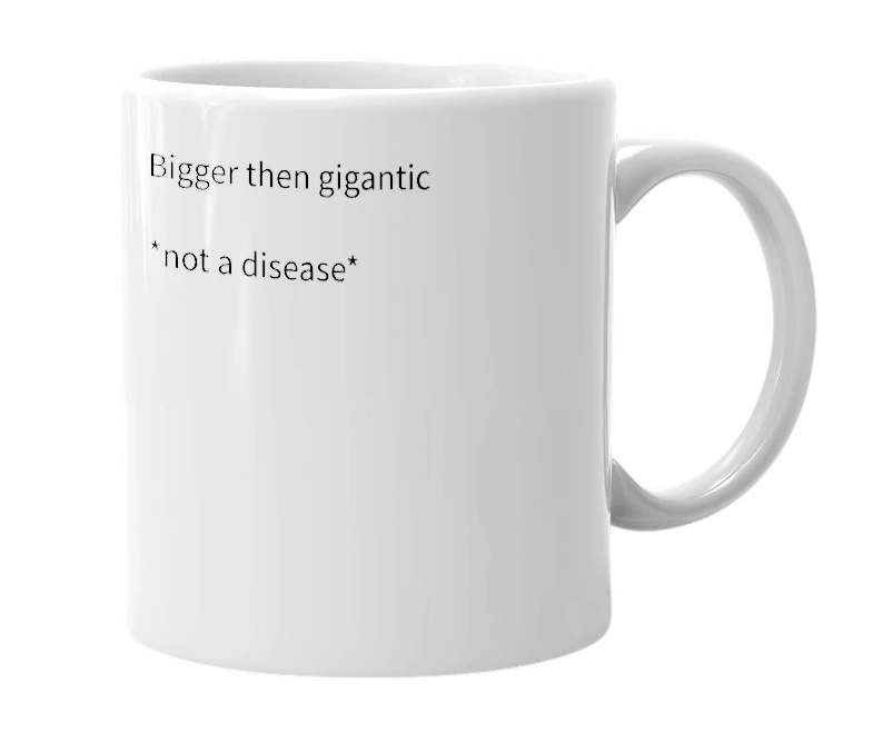 White mug with the definition of 'Gijundis'