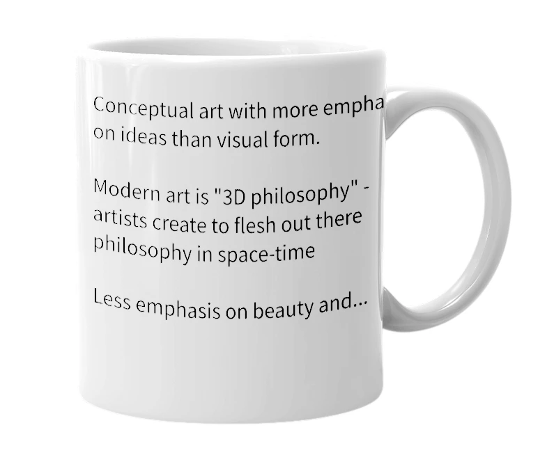 White mug with the definition of '3D Philosophy'