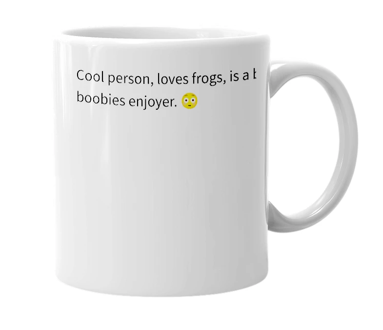 White mug with the definition of 'CLARISSAfroggie'