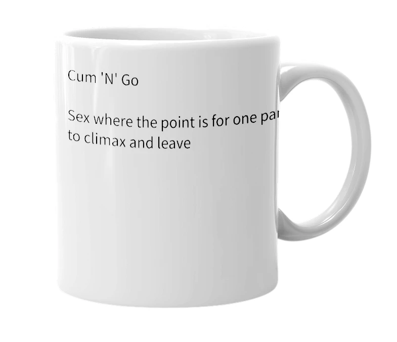 White mug with the definition of 'CNG'