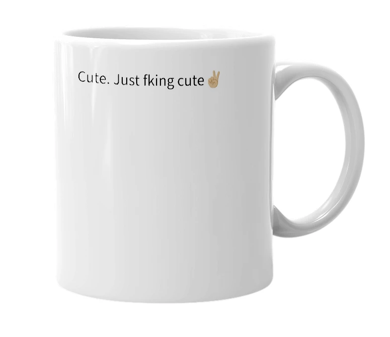 White mug with the definition of 'Kawaii'