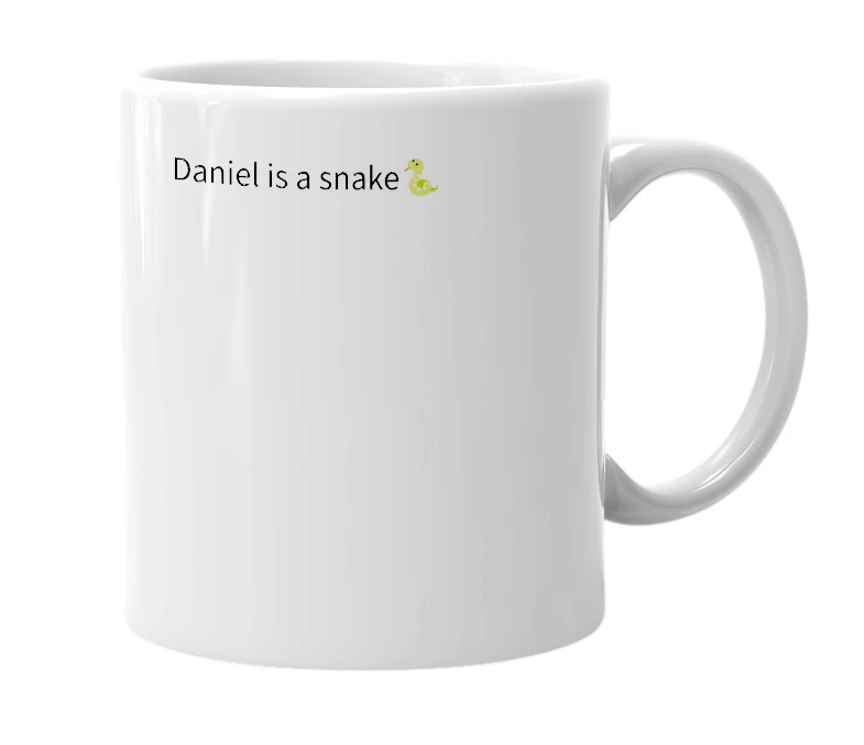 White mug with the definition of 'Daniel seavey'