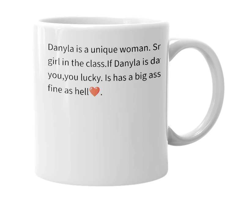 White mug with the definition of 'Danyla'