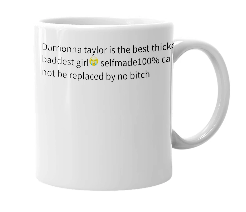 White mug with the definition of 'Darrionna'