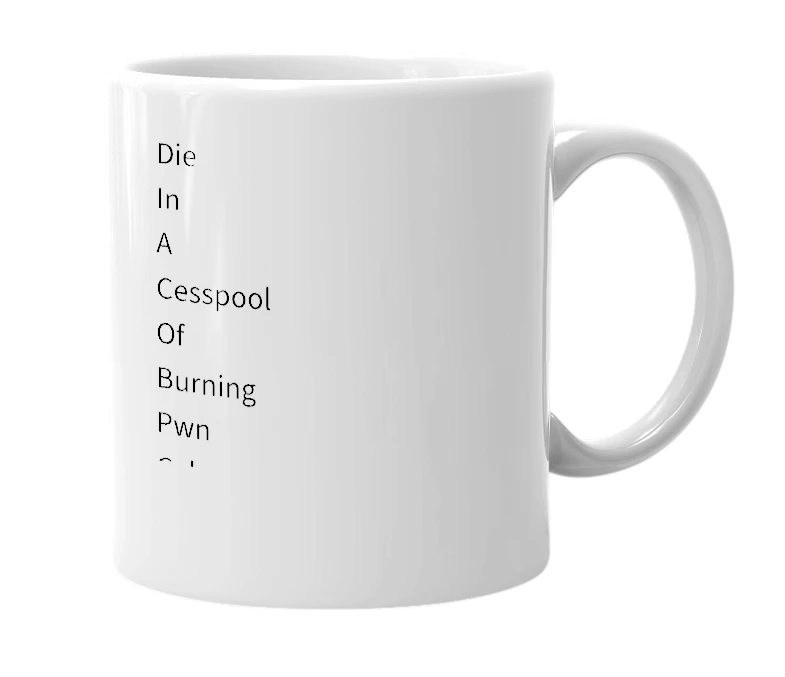 White mug with the definition of 'diacobpc'