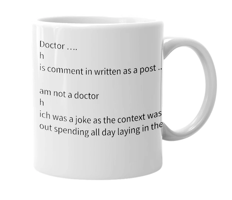 White mug with the definition of 'Doctor'