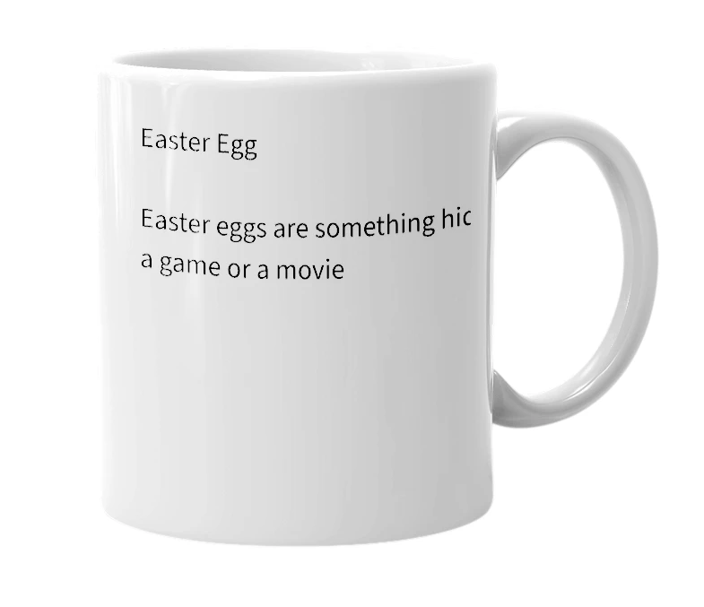 White mug with the definition of 'EE'