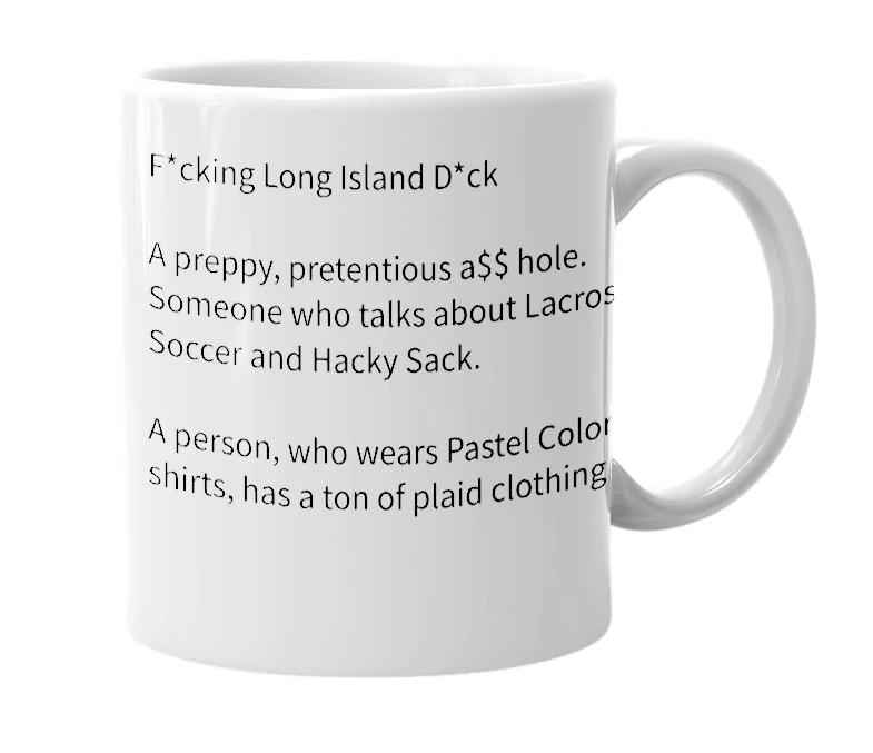White mug with the definition of 'F.L.I.D'