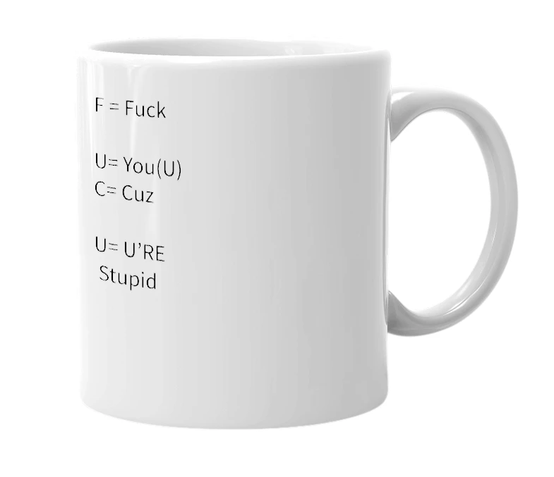 White mug with the definition of 'F.O.C.U.S'