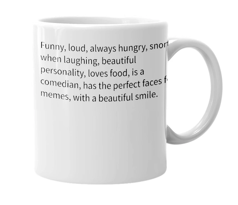 White mug with the definition of 'darzanae'