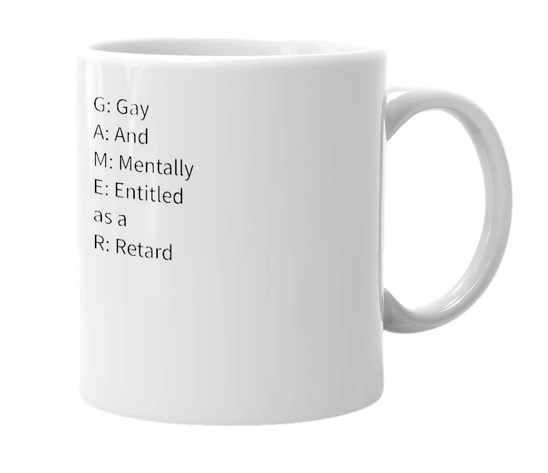 White mug with the definition of 'GAMER'