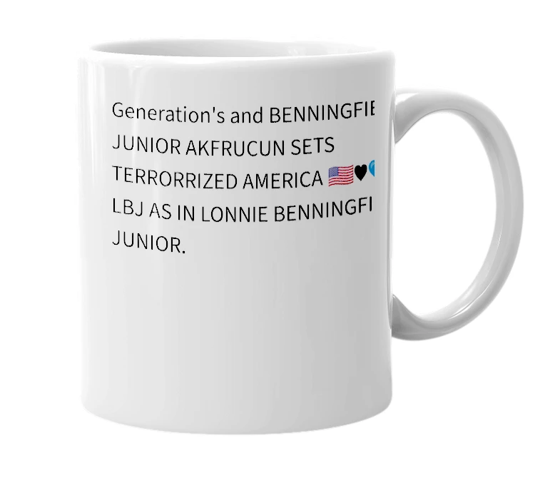 White mug with the definition of 'GANBJraSTa'