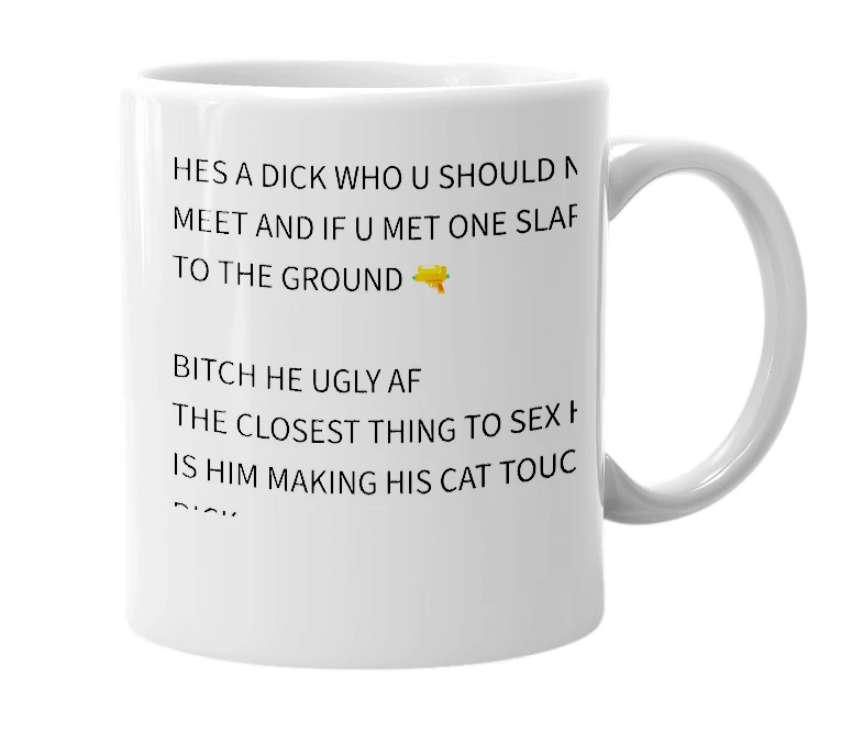 White mug with the definition of 'mr.carroll'