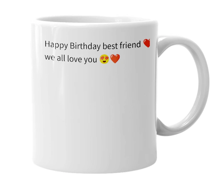 White mug with the definition of 'KK’s Birthday'