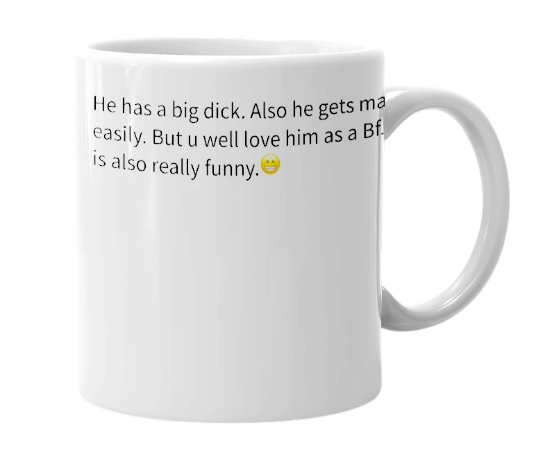 White mug with the definition of 'Jr'