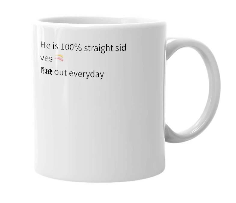 White mug with the definition of 'Siddarth'