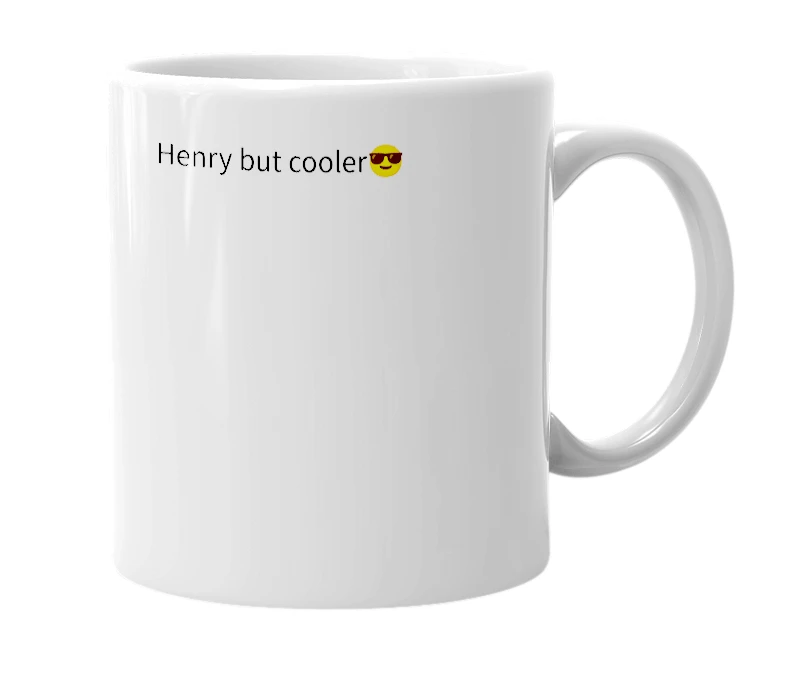 White mug with the definition of 'Henryx'