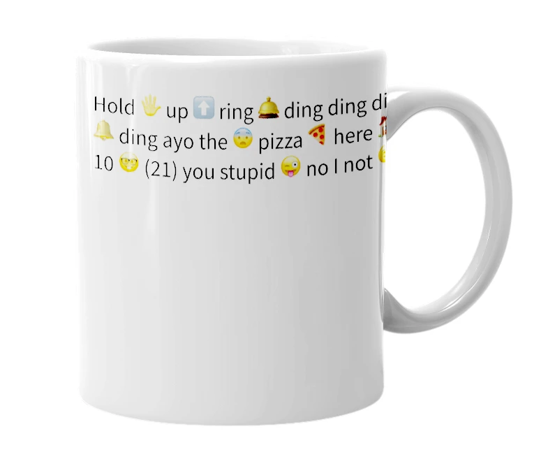 White mug with the definition of 'Crescent'