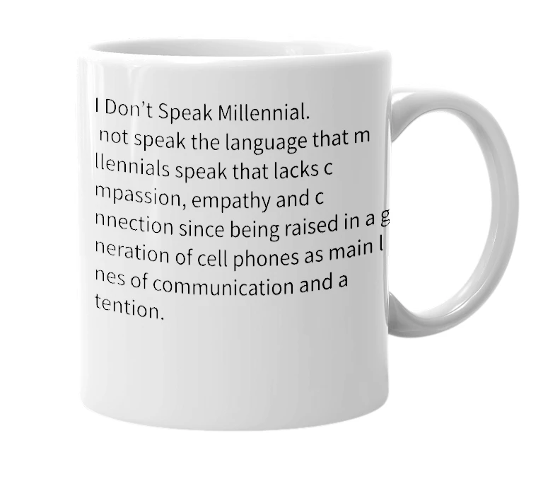 White mug with the definition of 'IDSM'
