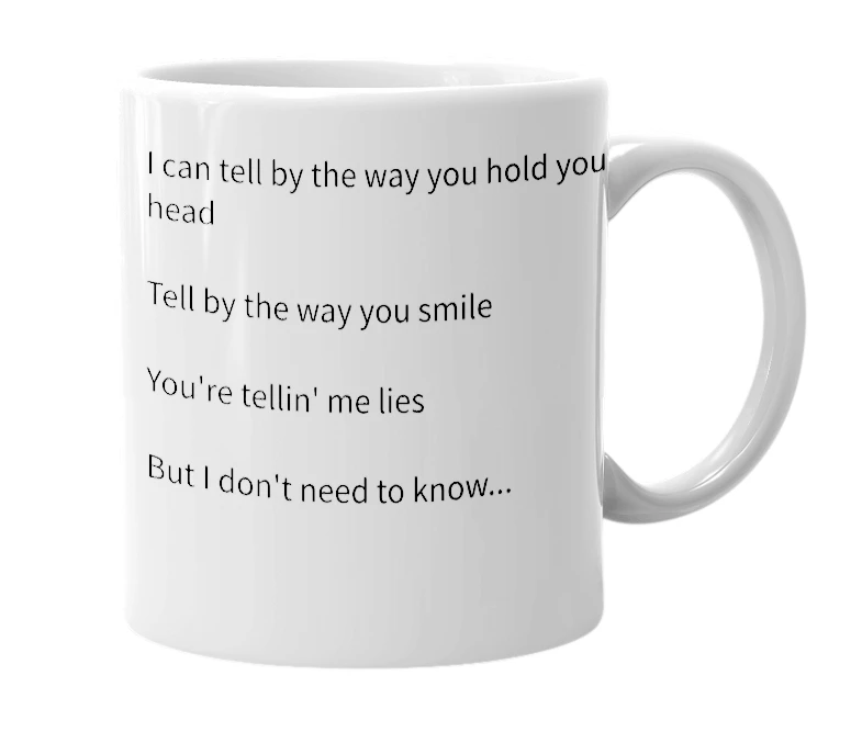 White mug with the definition of 'Our Love'
