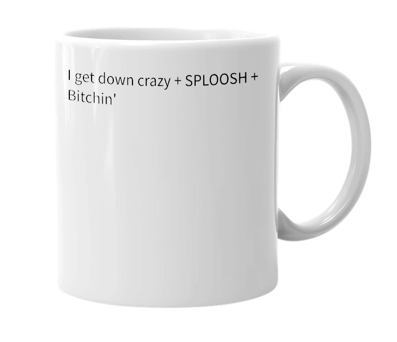White mug with the definition of 'Crasploostchin''