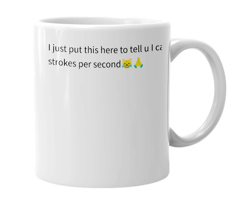 White mug with the definition of 'Super Jerking'