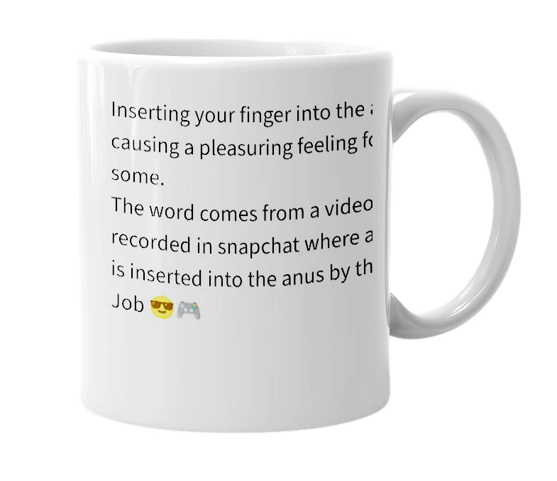 White mug with the definition of 'Jobbing'