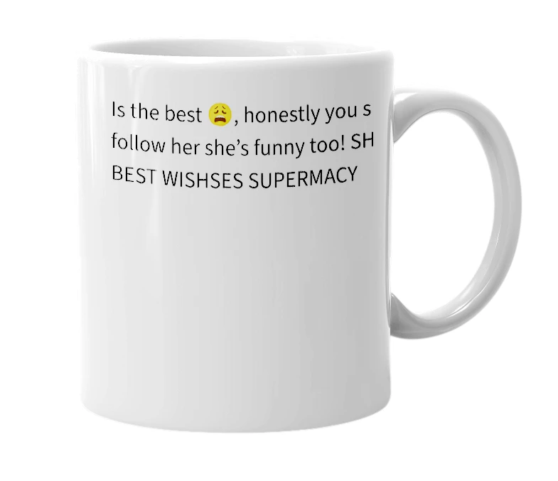 White mug with the definition of 'o.wishes.o'