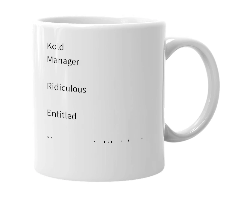 White mug with the definition of 'Karen'