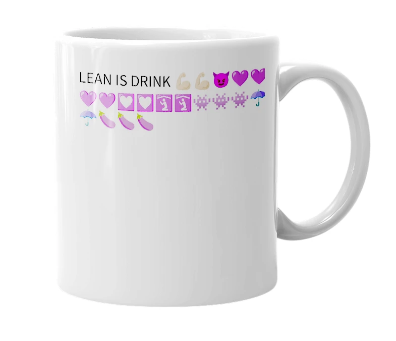 White mug with the definition of 'Lean'