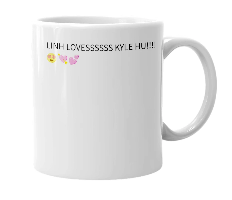 White mug with the definition of 'kylekiss'