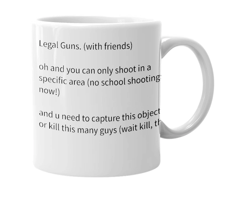 White mug with the definition of 'Airsoft'
