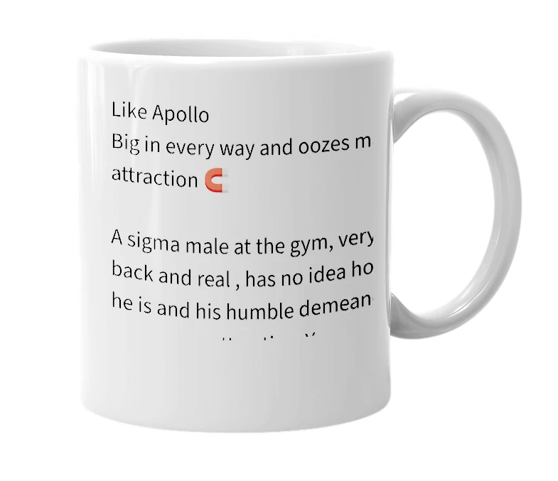 White mug with the definition of 'Apollonius'