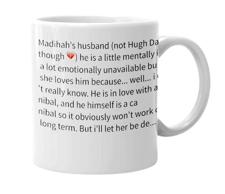 White mug with the definition of 'Will Graham'