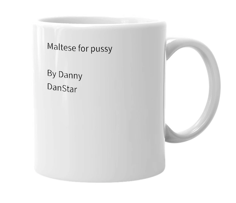 White mug with the definition of 'Pachuchu'
