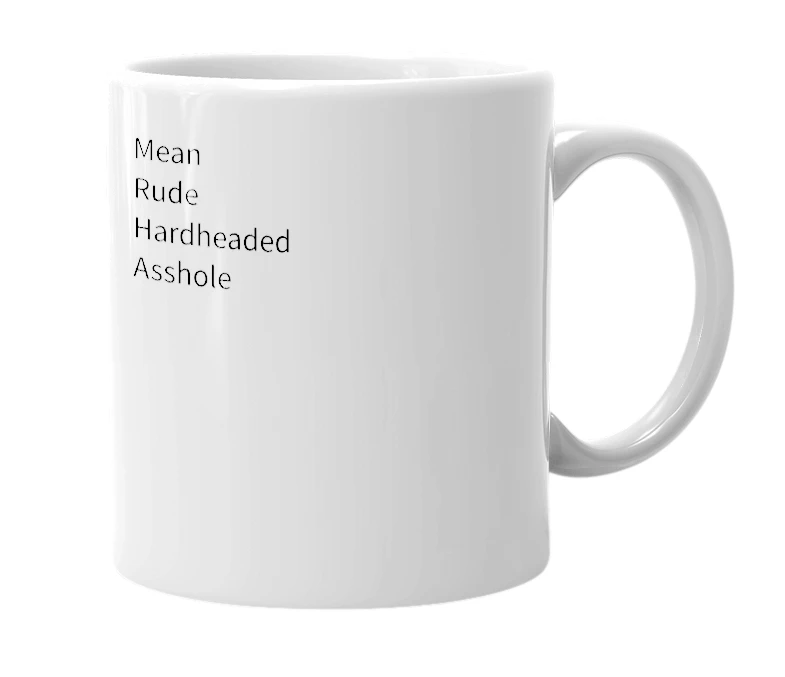 White mug with the definition of 'Burgess'