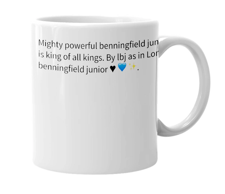 White mug with the definition of 'Mightydjris'