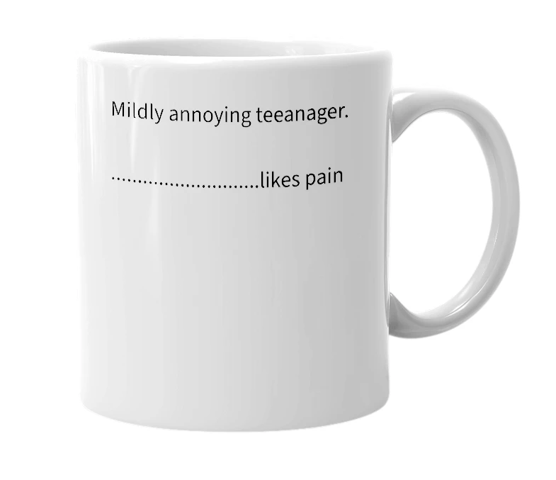 White mug with the definition of 'LBM'