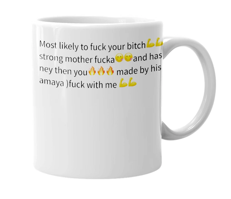 White mug with the definition of 'Isayah'