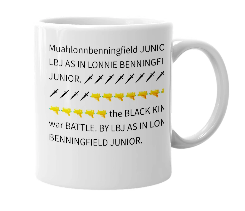White mug with the definition of 'MuahLONNBE'