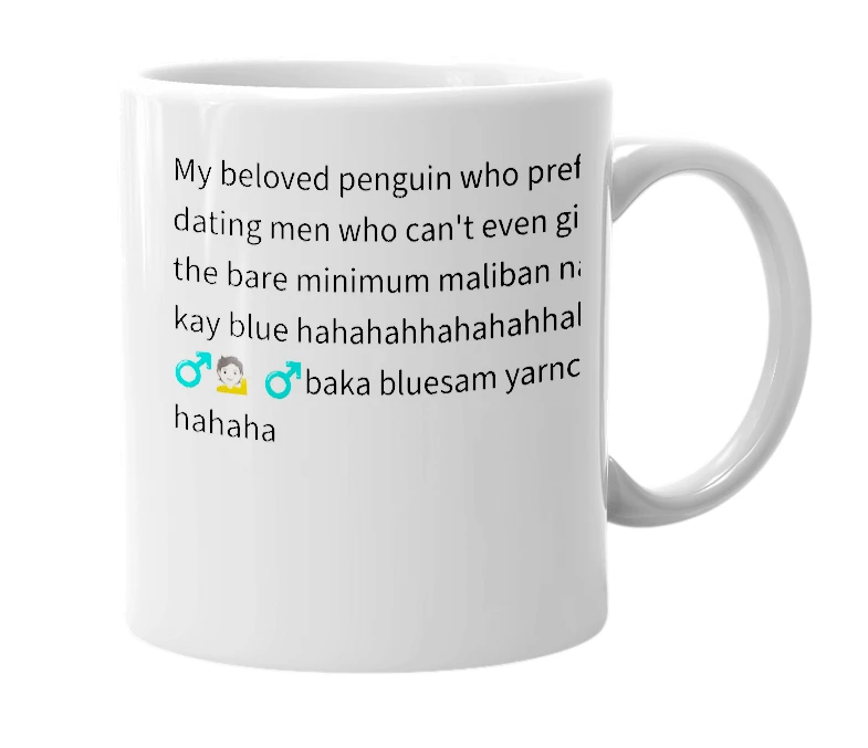 White mug with the definition of 'samantha nibol'
