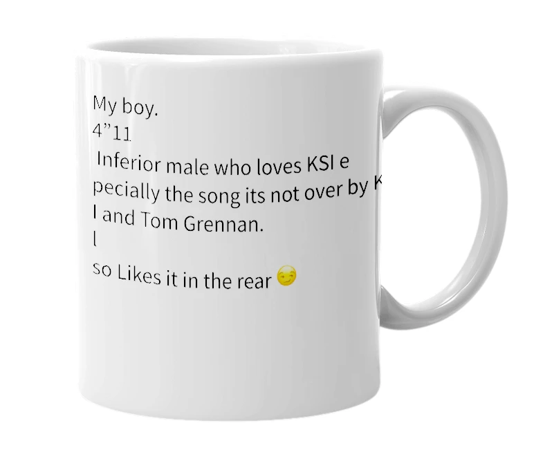 White mug with the definition of 'Benjamin Meston'