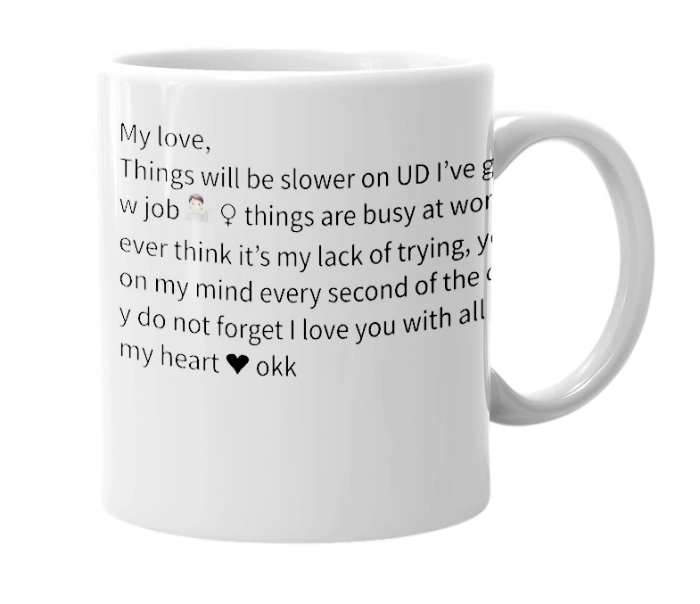White mug with the definition of '512 my love'
