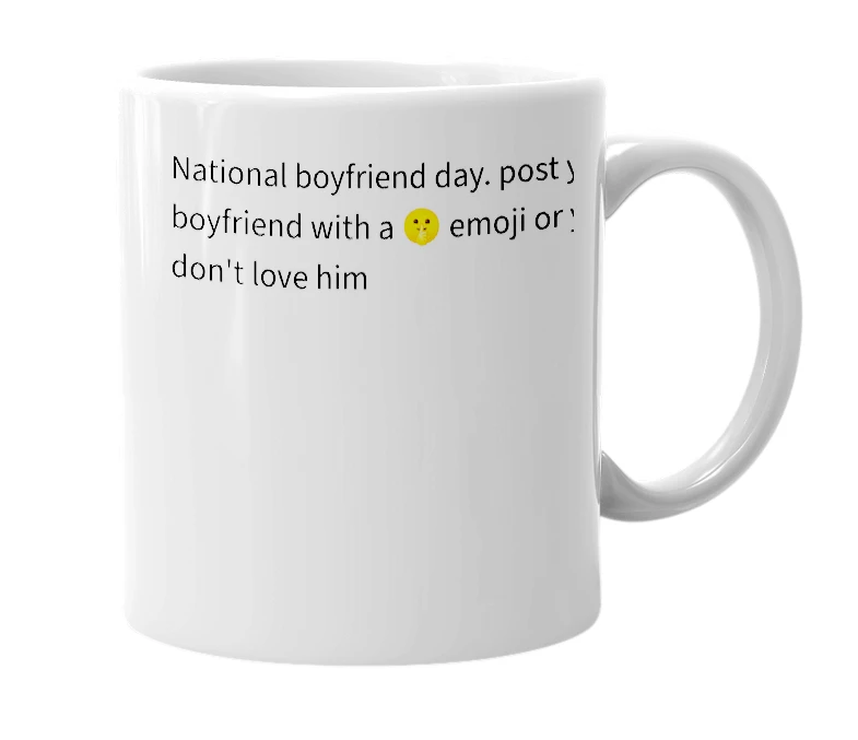 White mug with the definition of 'AUGUST 3rd'