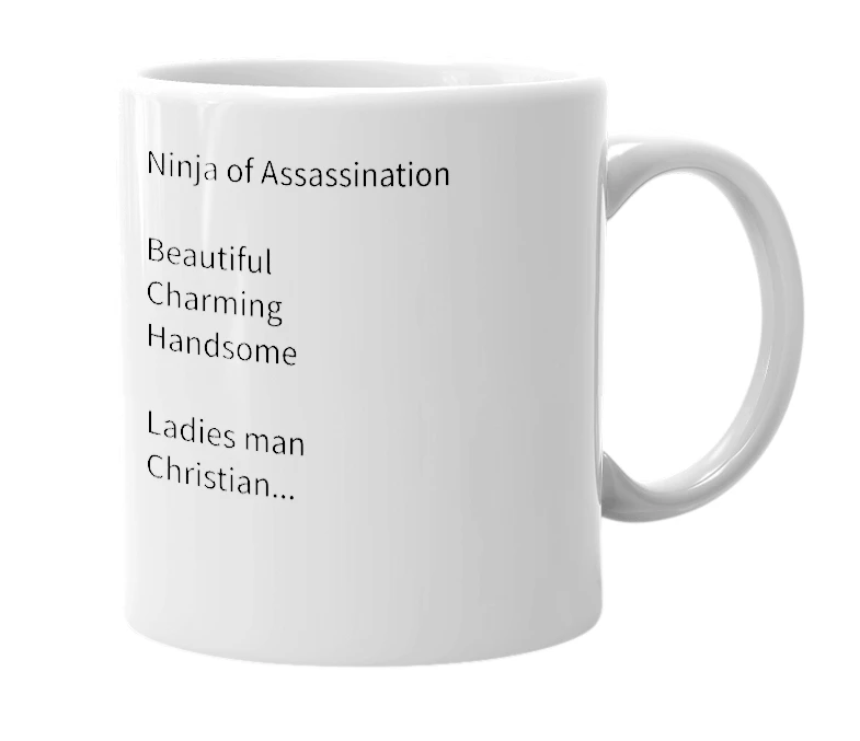 White mug with the definition of 'taher'