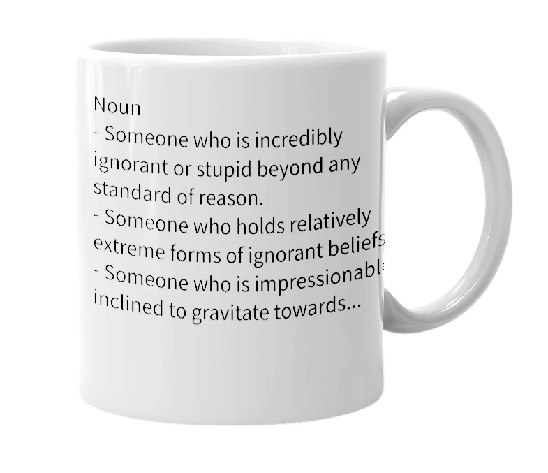 White mug with the definition of 'Ignoramus Syndrome'