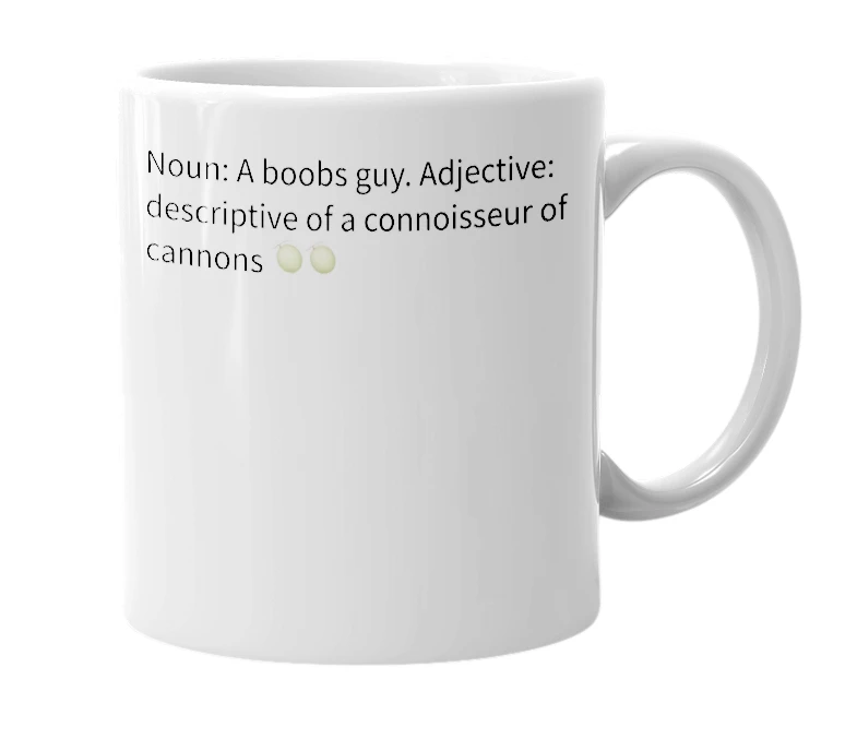 White mug with the definition of 'Mammarian'