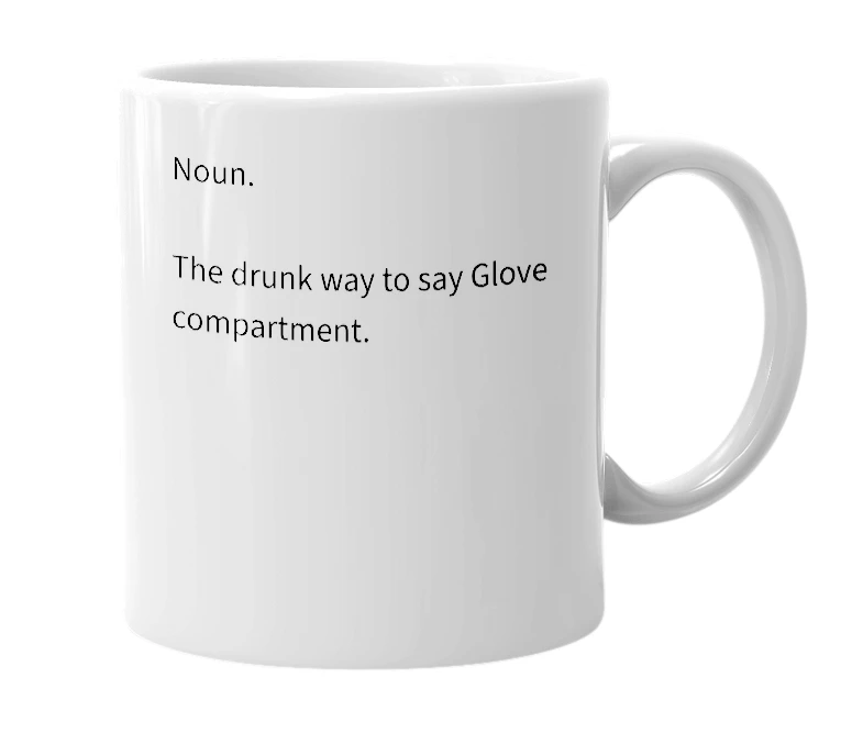 White mug with the definition of 'Club Department'